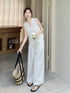 Asymmetrical Button Down Vest With Skirts Sets